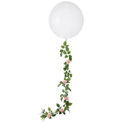 Ballon en latex avec guirlande de ballons floraux roses