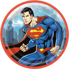Assiettes à Dessert - Superman - 7" - 8/Pqt