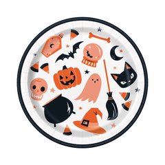 Assiettes à Repas - Esprits Effrayants - 9" - 8/Pqt