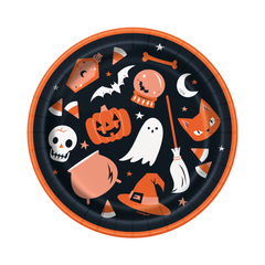 Assiettes à Desserts - Esprits Effrayants - 7" - 8/Pqt