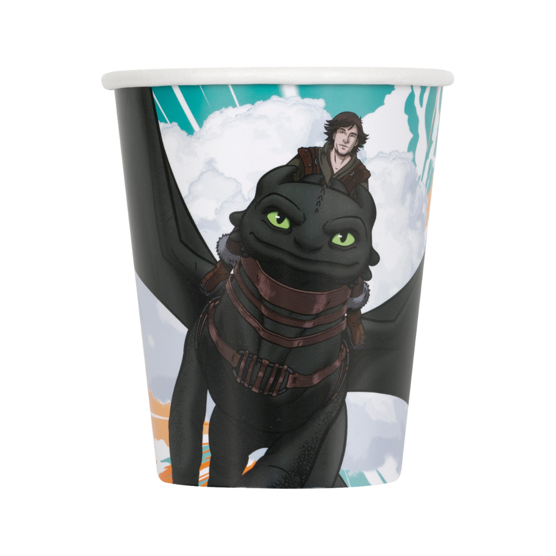 Verres en Papier - Dragon - 9oz - 8/Pqt Unique