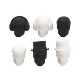 Marqueurs de boissons en forme de crâne - Assortis - 6/Pqt Unique