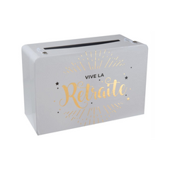 Tirelire - Vive la retraite - Blanc