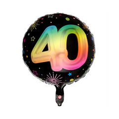Mylar - Multicolore - 40 ans - 18"