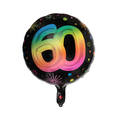 Mylar - Multicolore - 60 ans - 18"