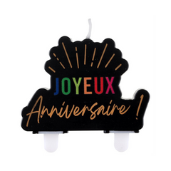 Chandelle - Joyeux Anniversaire - Noir