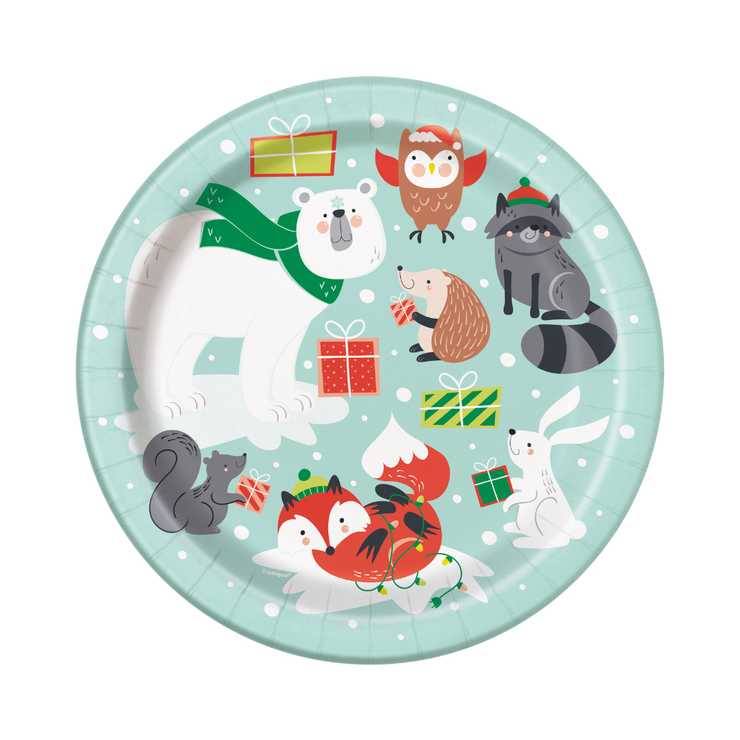 Assiettes à Repas – Hiver des Bois – 9 po – 8/Pqt Unique
