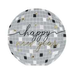Serviettes à repas – Nouvel An Disco – “Joyeux Nouvel An” – 16/Pqt Unique