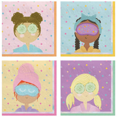 Serviettes à breuvage - Spa party - 16/Pqt