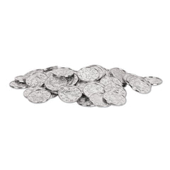 Silver plastic coins - 100/pack