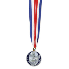 Medal with ribbon - Silver - 2nd Place - 2"