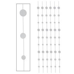 Dotted Garland - Silver Glitter - 6/Pack