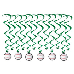 Baseball Spinning Decorations – 12/Pack