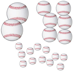 Baseball Cutouts Assorted Sizes – 12/Pack