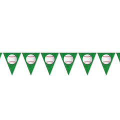Baseball Pennant Banner - 11" x 12'