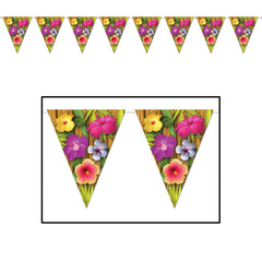Bannière fanions luau - 10" x 12'