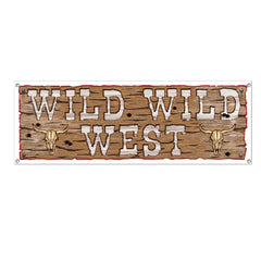 Banner Sign - Wild Wild West - 21" x 5' - 1/Pack