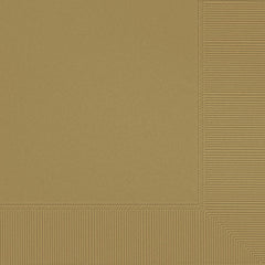 Serviettes de table - 2 épaisseurs - Or - 40/Pqt