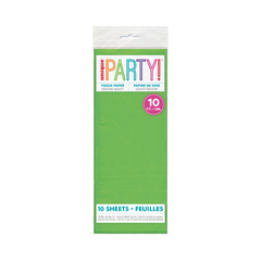 Feuilles de Papier de Soie Vert Lime - 10/Pqt Unique