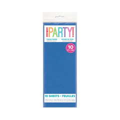 Feuilles de Papier de Soie Bleu Royal - 10/Pqt Unique