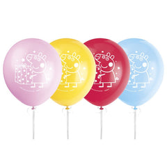 Ballons en latex - Peppa Cochon - 12" - 8/Pqt