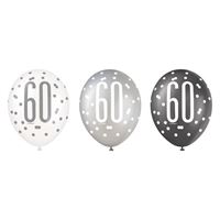 Ballons en latex - GLITZ 60 - 12" - 6/Pqt