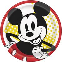 Assiettes à Repas - Mickey Mouse - 9" - 8/Pqt