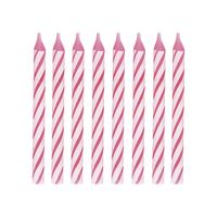 Bougies d’Anniversaire Spirales - Rose - 24/Pqt