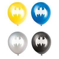 Ballons en Latex 12" - Batman - 8/Pqt