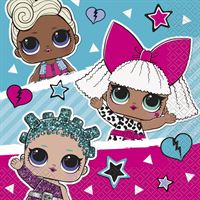 Serviettes de Table - Poupée LOL - 16/Pqt