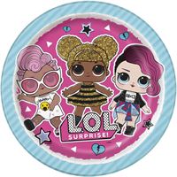 Assiettes à Repas - Poupée LOL - 9" - 8/Pqt