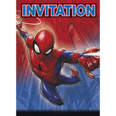 Cartons d'invitations - Spider-Man - 8/Pqt
