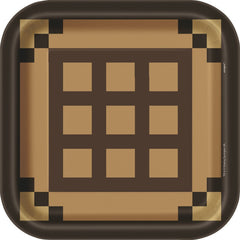 Assiettes à Repas - Minecraft - 9" - 8/Pqt