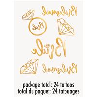 Tatouages - Bachelorette Party - métallique – 24/Pqt