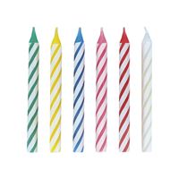 Chandelle d'anniversaire - Multicolores – 24/Pqt