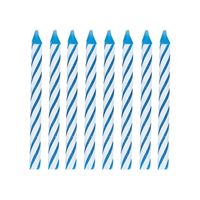 Chandelle d'anniversaire Spirales - Bleu – 24/Pqt