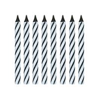 Chandelle d'anniversaire Spirales - Noir – 24/Pqt