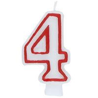 Luxury birthday candle - number 4