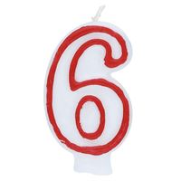 Luxury birthday candle - number 6