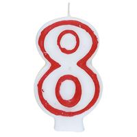 Luxury birthday candle - number 8
