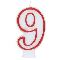 Luxury birthday candle - number 9
