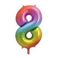 Mylar supershape - Number 8 - Multicolor - 34"