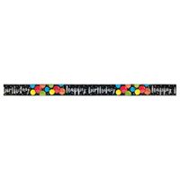 Bannière - Happy Birthday - Ballons colorés - 12'