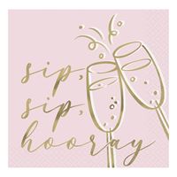 Serviettes à breuvage - Métallique - Sip Sip Hooray - 16/Pqt