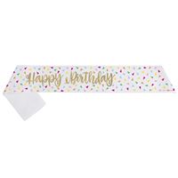 Écharpe - Happy Birthday - avec confettis