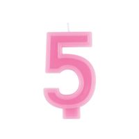 Chandelle d'anniversaire Avec Bordure - Chiffre 5