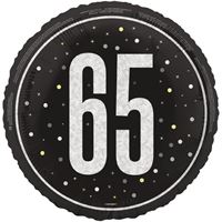 Mylar - GLITZ 65 - Noir et Argent - 18"