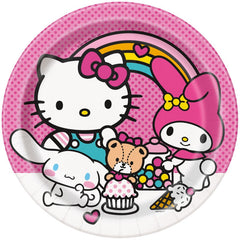 Assiettes à Repas - Hello Kitty - 9" - 8/Pqt