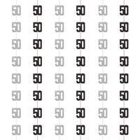 Décorations suspendues - GLITZ 50 - Noir et Argent - 5'