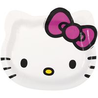 Assiettes en forme de visage Hello Kitty - Hello Kitty - 8,5" - 8/Pqt